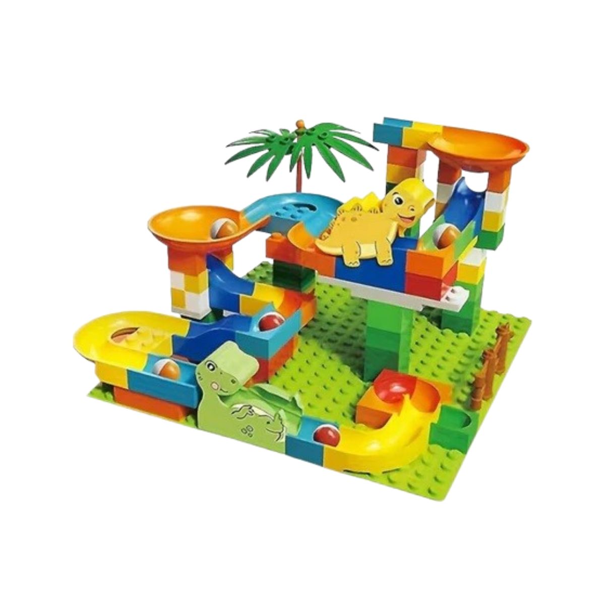 Rola Bola Dino 130 Peças Blocos De Montar Infantil - Steam Toy Rola Bola Dino 130 Peças Blocos De Montar Infantil - Steam Toy